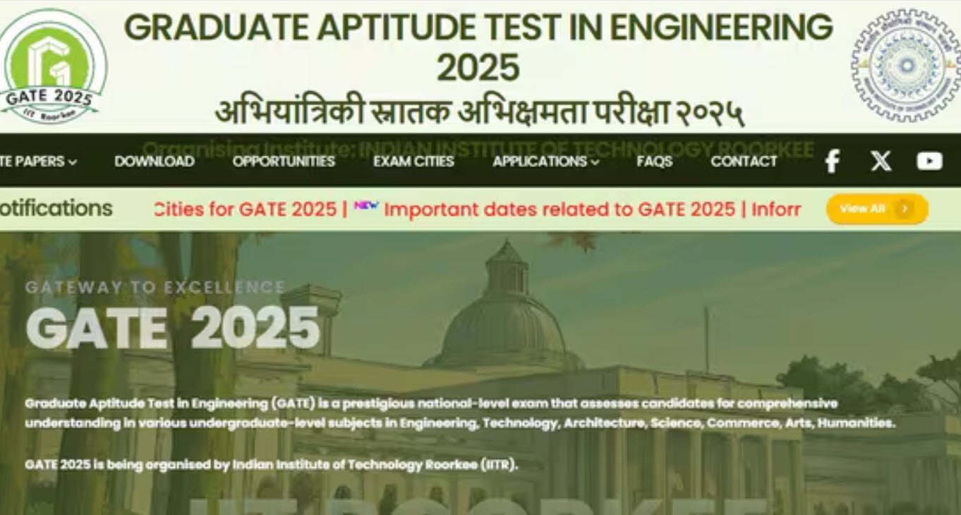 Gate 2025 IIT Roorkee